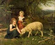Rudolf Epp My pet lamb Germany oil painting artist